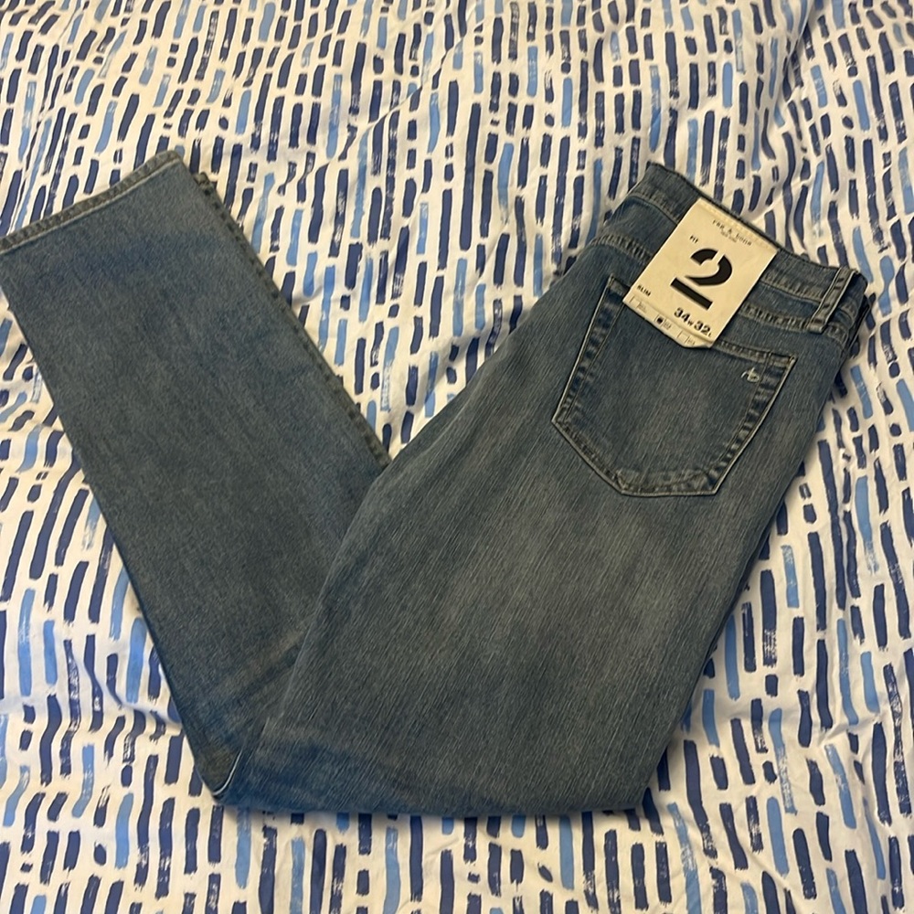 Rag & Bone fit 2 blue distressed jeans
